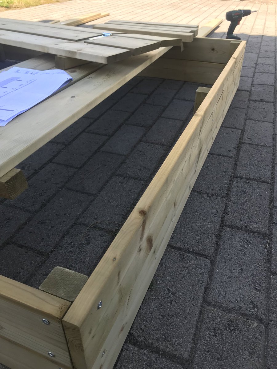 Not used to working with sandboxes this way. What physical things are you building this summer? #carpenterforaday #officehands #summerholidays