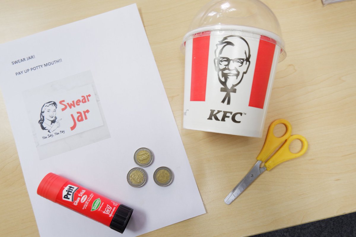 BontlePhiri's tweet photo. Since @KFCSA's #BucketLikeABoss goes away next week, I thought I'd quickly grab myself the meal and create a swear jar for the office. Can't wait to use the money to get more KFC!👌🏾😍
What can you create with your #BossBucket before the #BucketLikeABoss meal goes off the menu? https://t.co/s1hmcwtBoF