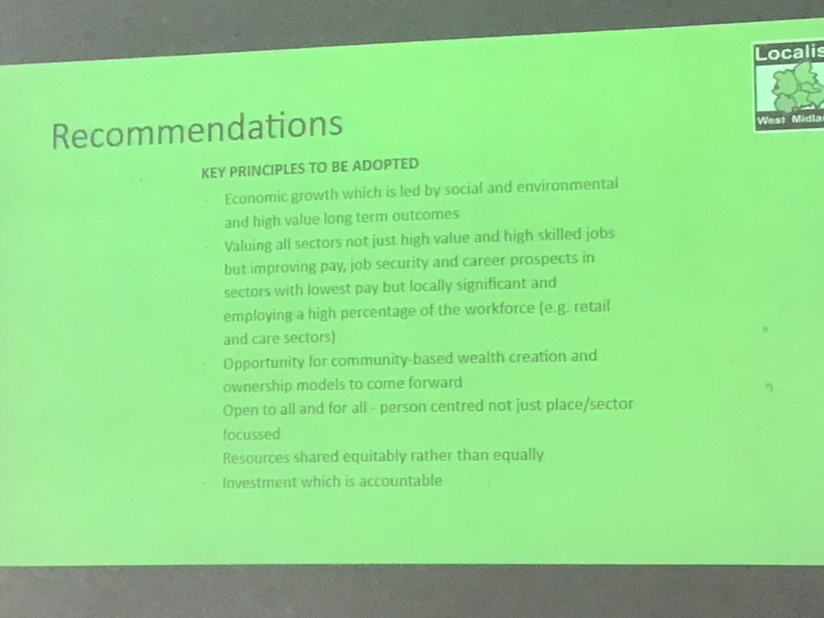 debbiepippard's tweet photo. Recommendations from @LocaliseWM report https://t.co/oR7z30Dii1 illustrating difference between inclusive economies and growth-focussed strategies #inclusivewm https://t.co/Nfg72UHDbc