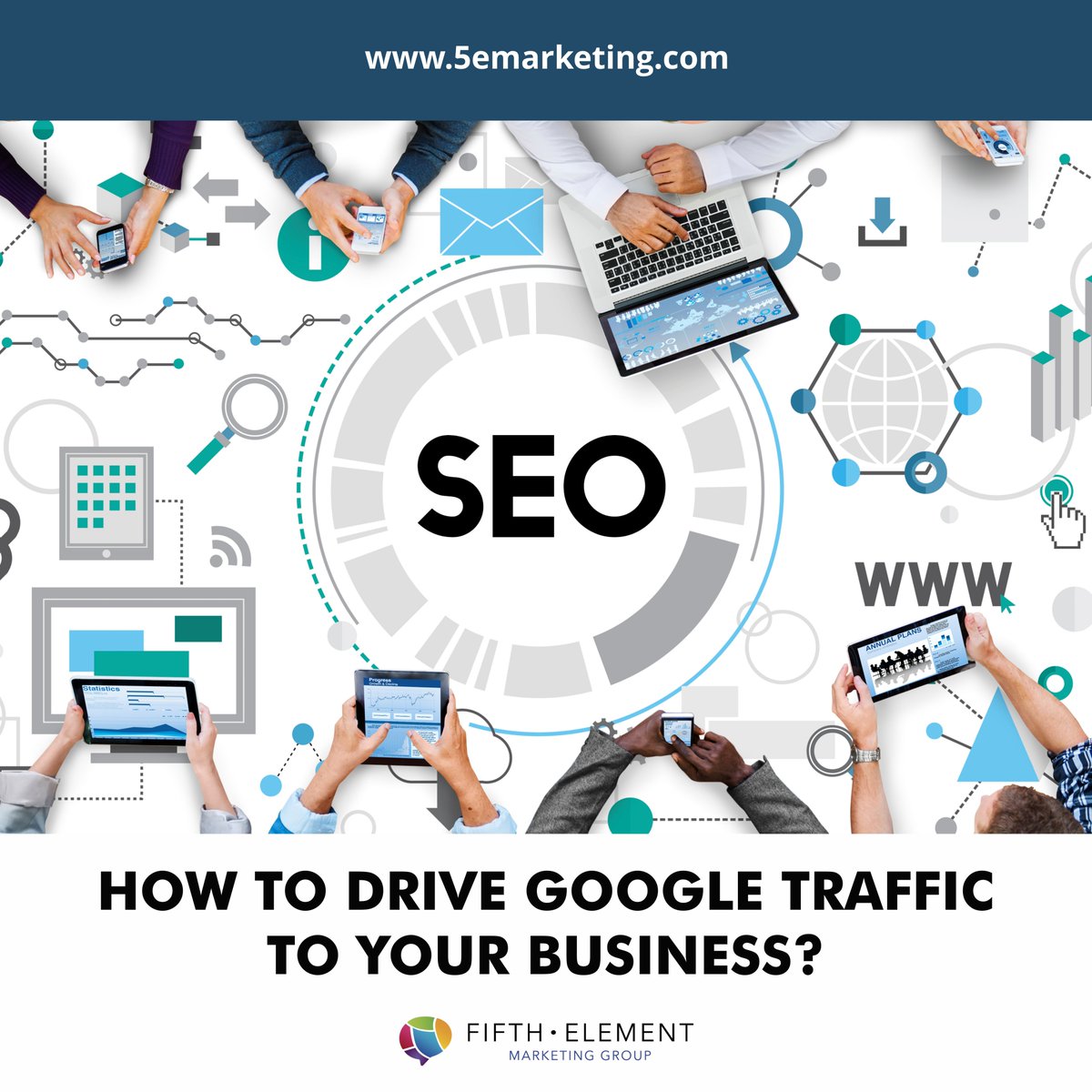 5thEMarketing's tweet photo. At 5th Element Marketing Group, we have a team of best SEO experts who will help deliver results in good time and with good quality backlinks.

Check out our website, for best SEO services in Florida

https://t.co/fowyjXcc3A

#SEO #SearchEngineOptimization #SearchEngine https://t.co/Na0oH2bm3t
