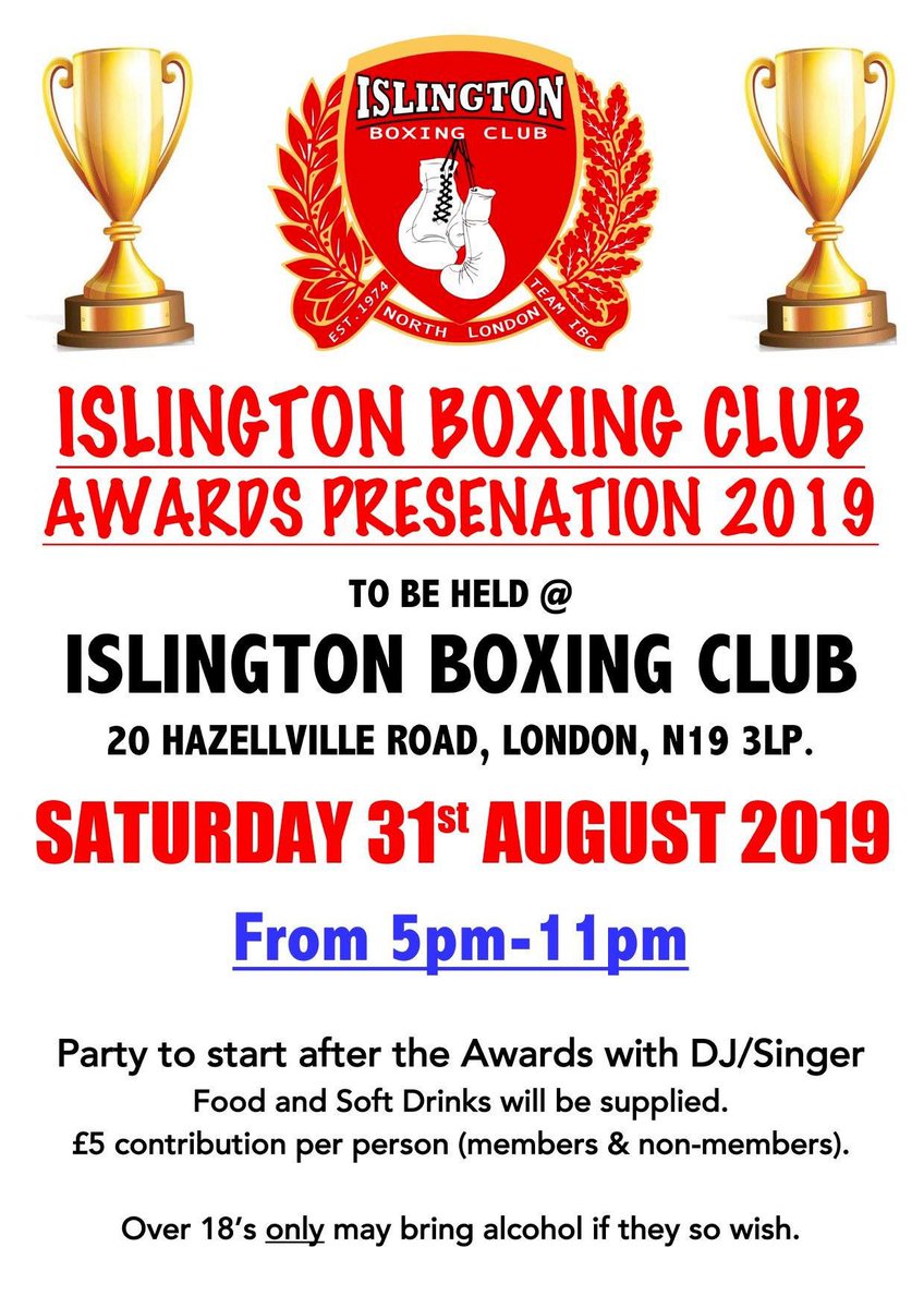 Hopefully we get this week’s weather for @IslingtonABC awards presentation BBQ on 31stAugust #SeeYouAllThere RT