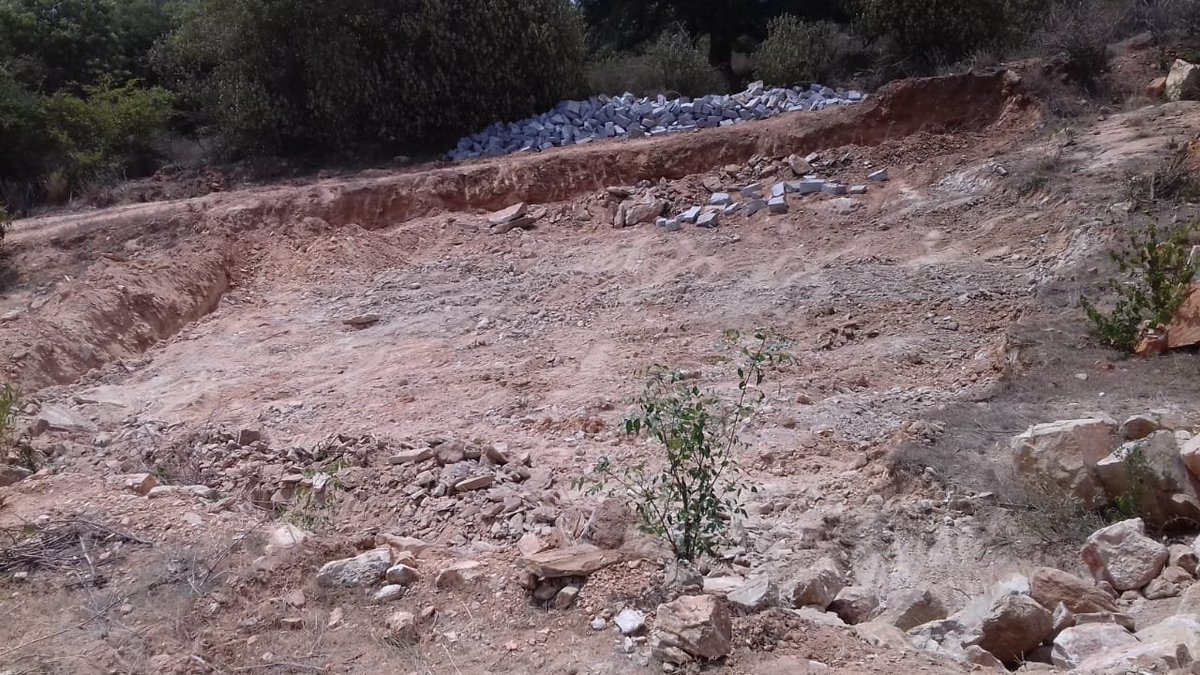 SOTEcharity's tweet photo. Our partners MASARD have been working hard to build a water reservoir for the villages in Tamil Nadu. This is all made possible by SOTE donations and aims to provide thousands with collected rain water. Check out the progress! https://t.co/0yxB53UEu4