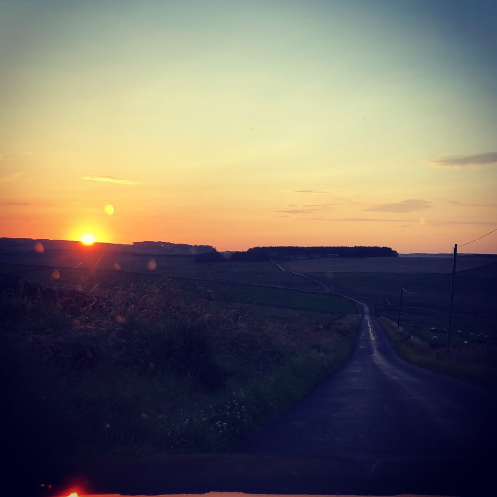Sunset over Grindon last night. #sunset #Northumberland #farmstay