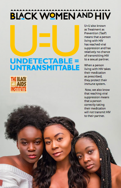 blackaids's tweet photo. To our Black trans AND cis sistas: WE have the power to #EndTheEpidemic in our community. One way is to teach ourselves and others about the power and science of #UEqualsU and #PrEP. #ETE #BlackWomenEndingHIV #ScienceNotStigma Learn more: https://t.co/cGZRBEDPAr https://t.co/CcsoNCk5tq