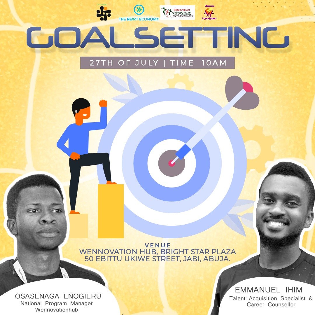 KoladeOlukunle's tweet photo. Are you resident in Abuja or would be in Abuja on the 27th of July?
@wennovation will be hosting a workshop themed "Redefining Goal Setting" at our Abuja hub by 10am.
See you there!!
#GoogleforNigeria #Ministerialist #AbujaTwitterCommunity https://t.co/65up1HHrPk