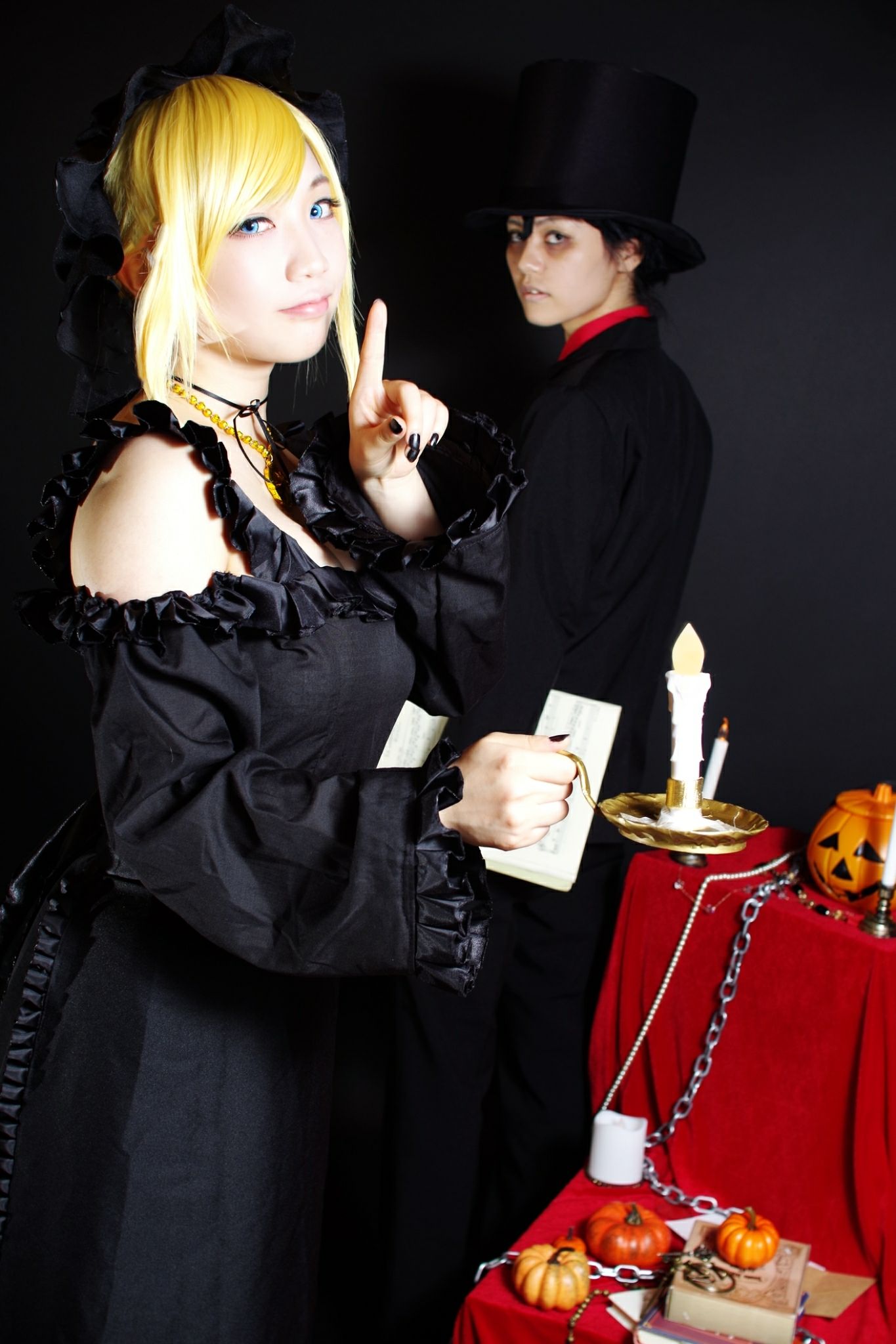 死神坊ちゃんと黒メイド アリス コスプレ