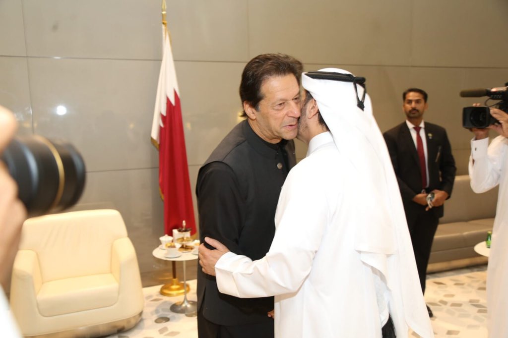 PTIofficial's tweet photo. Prime Minister @ImranKhanPTI has reached Doha, Qatar. Imran Khan was received by Prime Minister of Qatar Sheikh Abdullah Bin Nasar Bin Khalifa Al-Sani at the Qatar Airport. Prime Minister Imran Khan will be leaving for Pakistan shortly.

#WelcomeHomePMIK https://t.co/IQWzaTAUGO