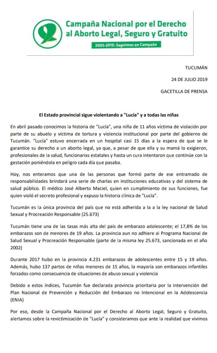 CampAbortoTuc's tweet photo. Desde la Campaña Nacional por el Derecho al Aborto Legal, Seguro y Gratuito Regional Tucumán repudiamos la presencia del Dr. Maciel en la Facultad de Medicina de la UNT. Pedimos difusión. https://t.co/qElrtjuj9S