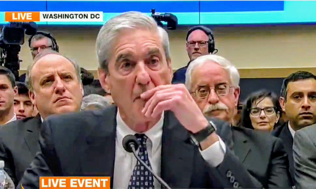 SteveSteinbach's tweet image. I feel sorry for 74-year old #RobertMueller. He looks under SO much pressure; #dottering, depleted and physically spent. This must be affecting his health. The #Democrats and #Republicans won't help matters.
#Mueller #Testimony #MuellerReport