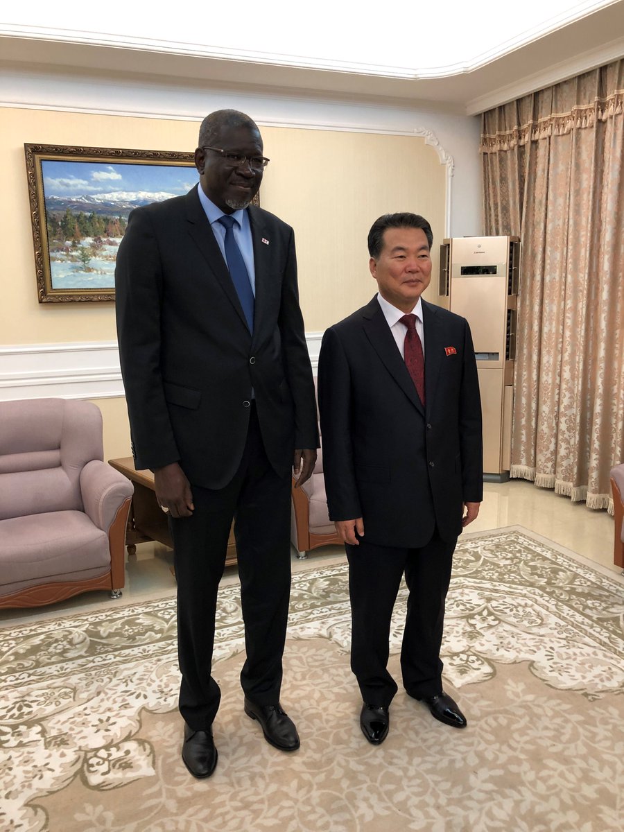 Elhadj_As_Sy's tweet photo. A working visit to #DPRK, to support the 70-year-old national Red Cross Society and its 110,000 volunteers. Friendship, partnership, trust, cooperation and commitment. Thank you 고맙습니다 Kang Ji Jong, Im Chon Il, Kang Il Sop @IFRCAsiaPacific https://t.co/TnN1ge8PmW