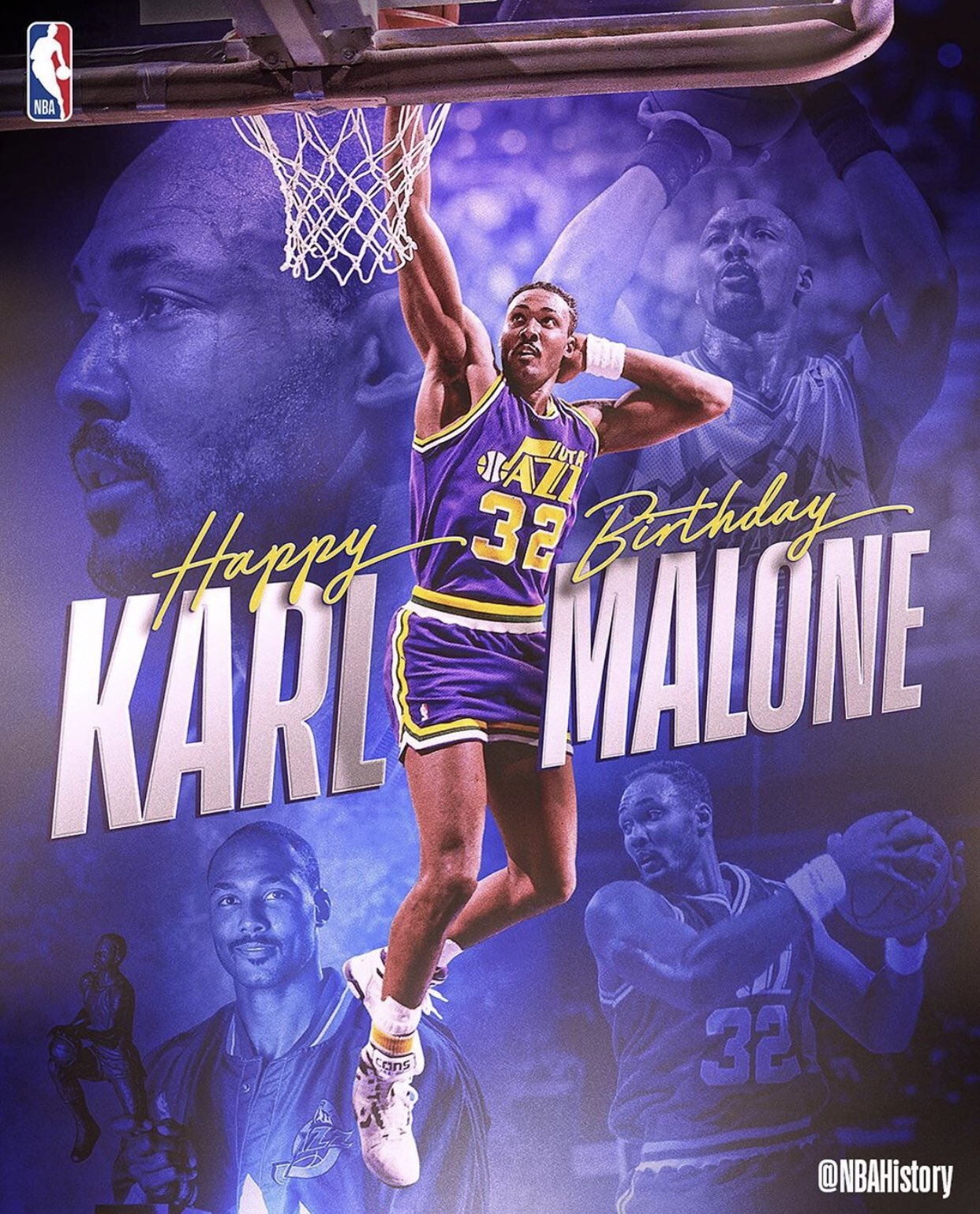 Happy 56th Birthday to Karl Malone!!  