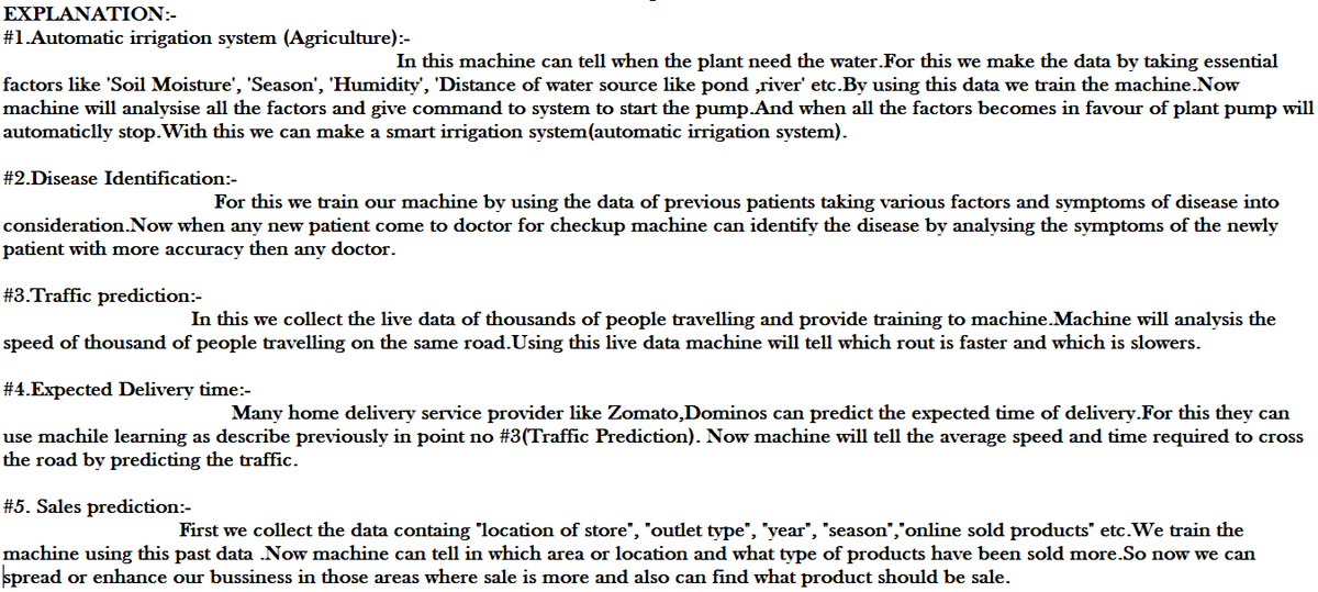 PrinceOnSwag's tweet photo. This article is all about some real world problems that can be solved using ML.

1.Automatic irrigation system (Agriculture)
2.Disease Identification
3.Traffic prediction
4.Expected Delivery time
5. Sales prediction

Raed more:- https://t.co/SacNXsxUjn

#AITS #aitechsystems https://t.co/2C2663j39Y