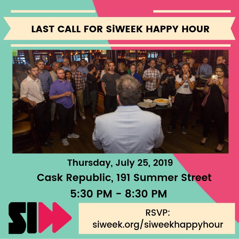 SiWeek July Happy Hour is TOMORROW, July 25, from 5:30-8:30 pm at <a href="/TheCaskRepublic/">Cask Republic</a> Stamford!! Make sure to visit siweek.org/siweekhappyhour to register for the event #siw2029 #innovation #entrepreneurship #tech #innovators #thoughtleaders #growth   #downtown #drinks #networking