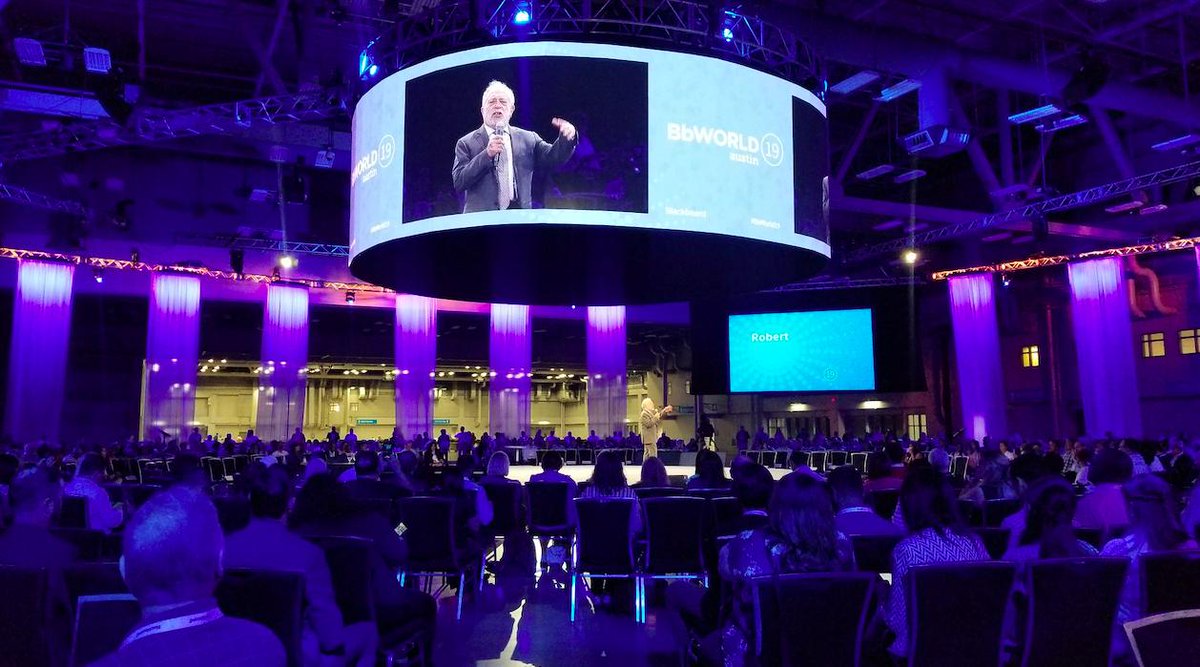 Blackboard's tweet photo. "It is important as a society, as a world, that we act under the assumption that higher education is a public good and not just a private investment." - @RBReich #BbWorld19 https://t.co/JEftmqZkIL
