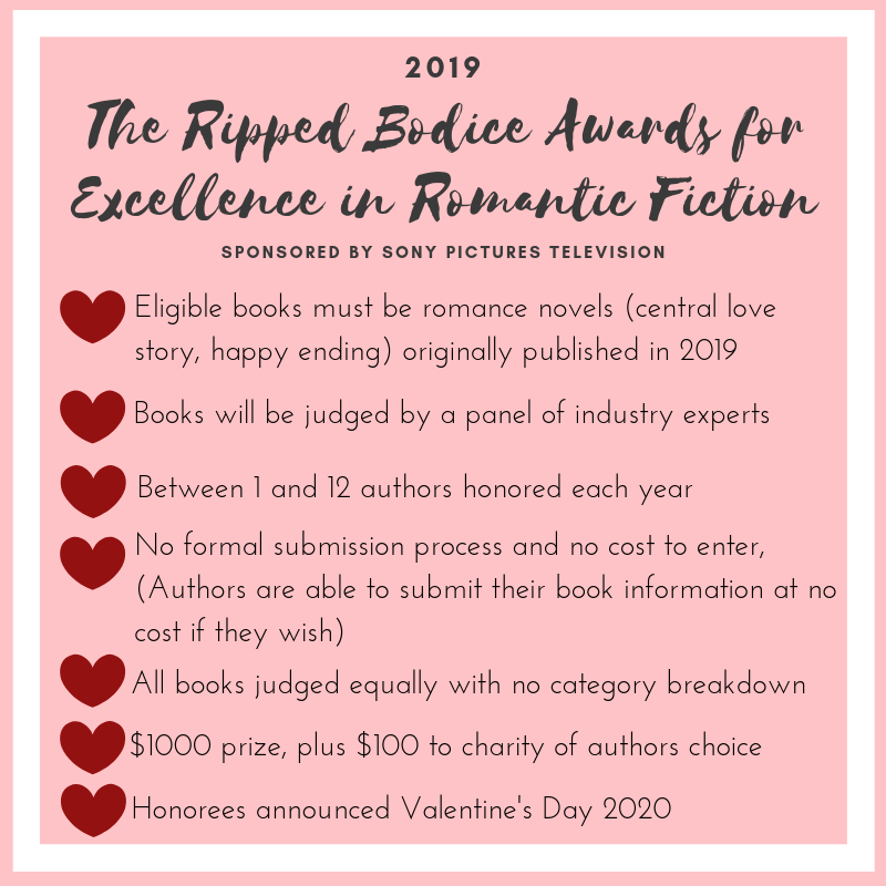 TheRippedBodice's tweet photo. We are thrilled and very proud to launch The Ripped Bodice Awards for Excellence in Romantic Fiction, sponsored by @SPTV!
Learn all about how the awards will work, get to know our stellar judging panel and more at:
https://t.co/oRVfMKxXDU https://t.co/UnRCKPubv9