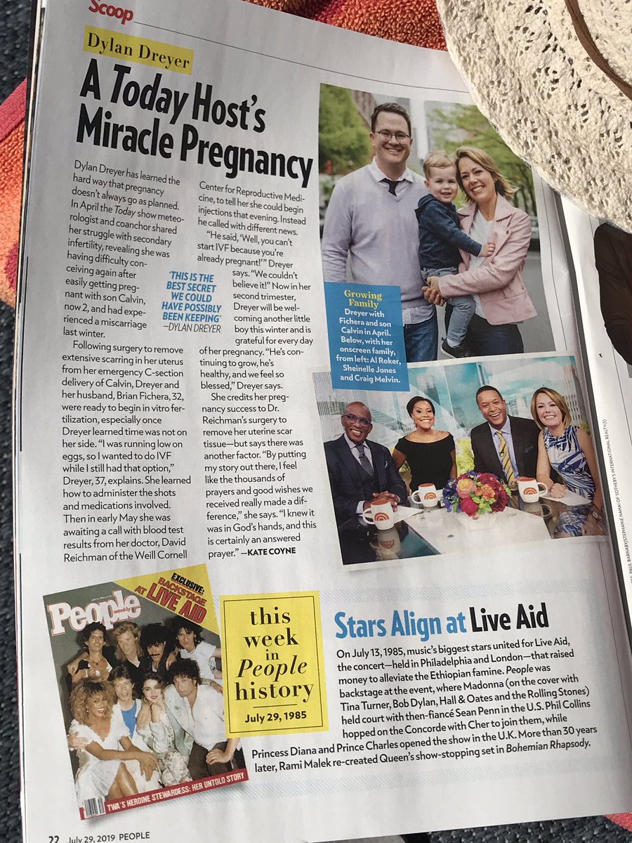 jennb1010's tweet photo. Watched it live and again on rewind but somehow this was the perfect poolside read EVER! Congratulations Dylan, Brian and big brother Calvin. I anxiously await “his” arrival. https://t.co/473HhufTDw