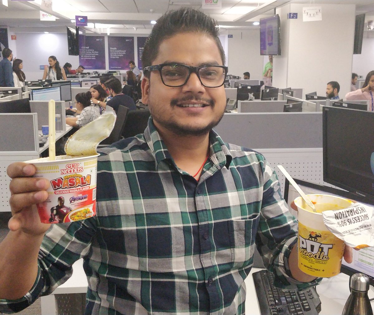 Working in India at the moment, brought snacks with me for the ultimate challenge....who will win the pot noodle challenge! <a href="/PotNoodle/">Potty Noods</a>