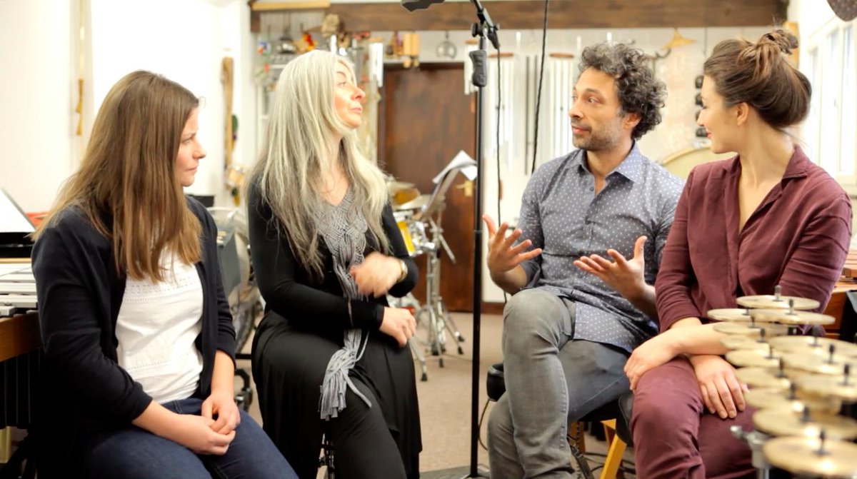 555_Films's tweet photo. Happy birthday to composer Jered Sorkin who's work with @DameEvelyn Glennie is the focus of our upcoming documentary 'Making a Whirlpool' #FiveFiftyFive Directors @thatkatebaxter + @lizzykdixon with DP Stil Williams https://t.co/BuMs9aoB5v https://t.co/VwByDowWAL