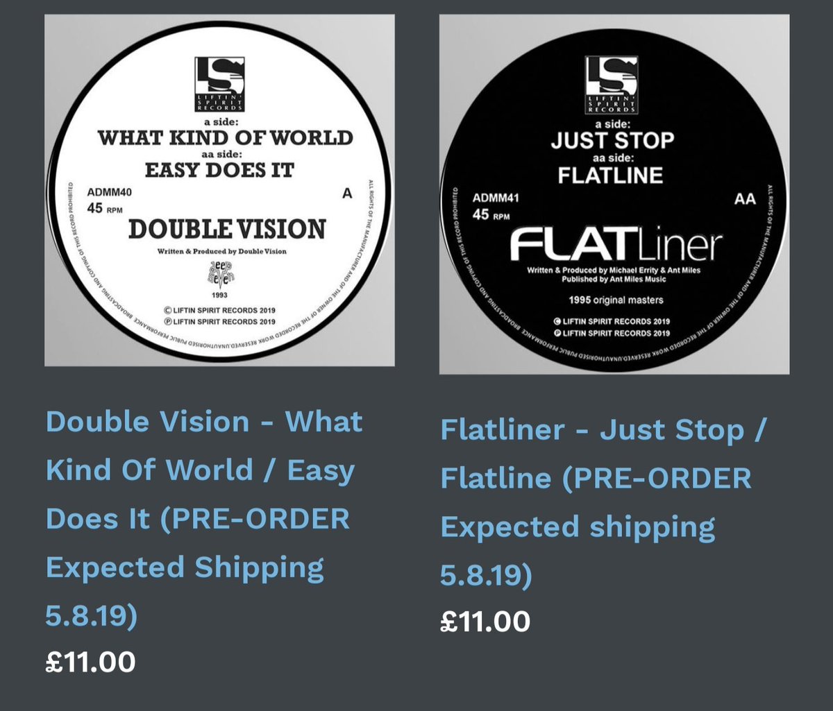 Liftin Spirit Reloaded is now LIVE! Ltd edition vinyl of a 1993 re-issue and a 1995 previously unreleased single from Flatliner.

liftinspiritrecords.co.uk/collections/all