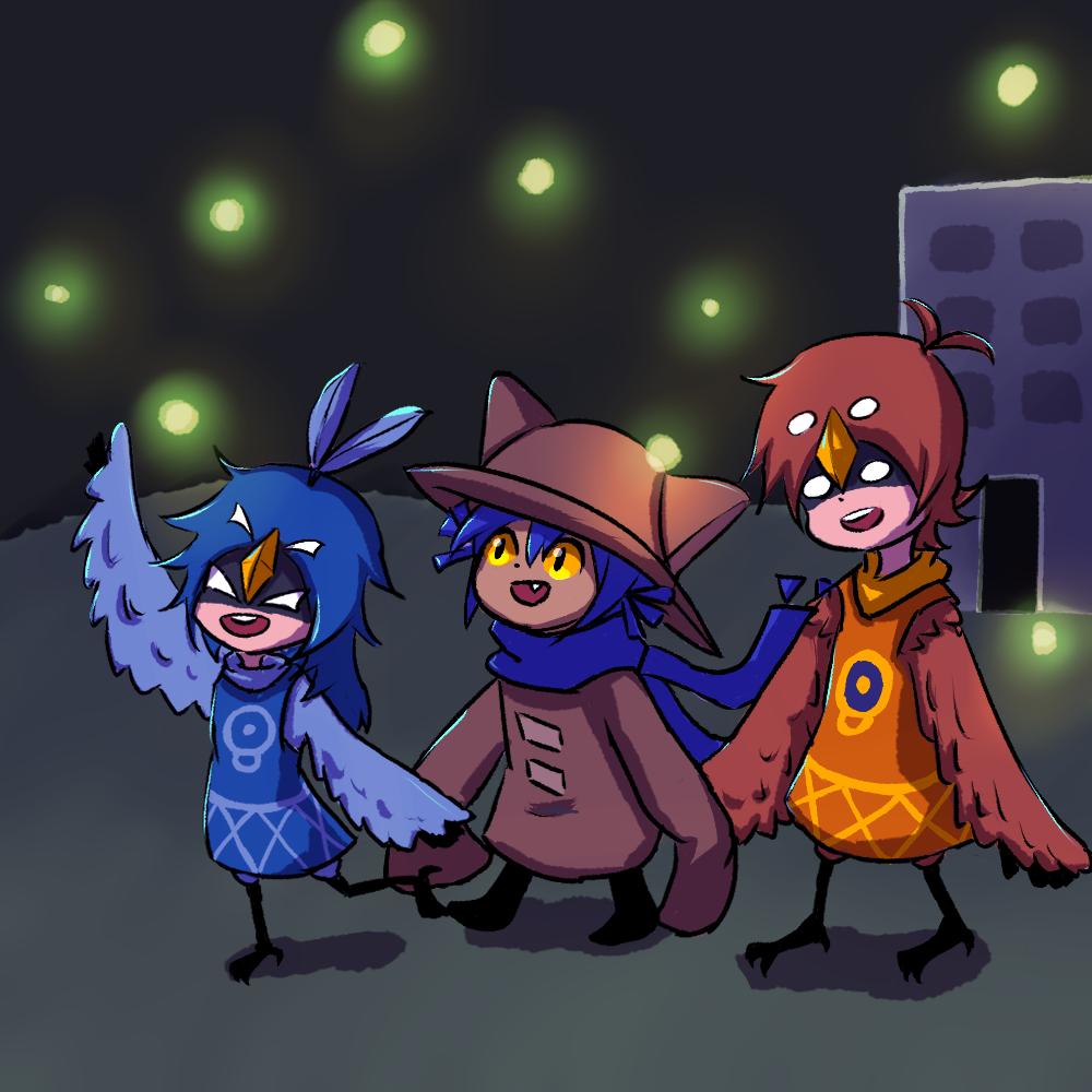 峡谷の鳥兄妹かわいい。アルーラとカラムスは癒し。  #OneshotGame