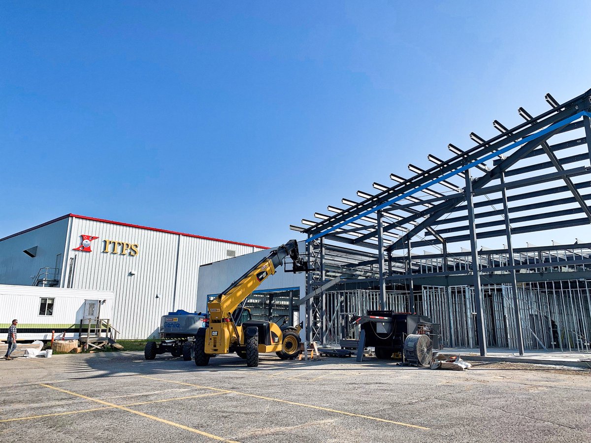 MetalCorBS's tweet photo. Phase 2 of the ITPS project (office retrofit) in London, Ontario is coming along! #metalcorbuilding #preeng #hangar https://t.co/cThgx3uOrP