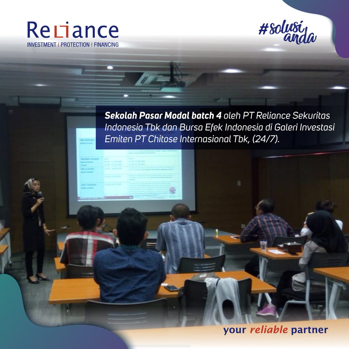 Reliance_ID's tweet photo. Hi Reli Friends baru saja PT Reliance Sekuritas Indonesia Tbk yang bekerja sama dengan Bursa Efek Indonesia telah mengadakan Sekolah Pasar Modal Level 1 dan 2.
-
#relianceindonesia #solusianda #reliancesekuritas #RELI #CTIN #bursaefekindonesia #sekolahpasarmodal #spm https://t.co/EabXb1JhoA