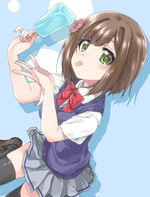 アイス食べるみくにゃん。 