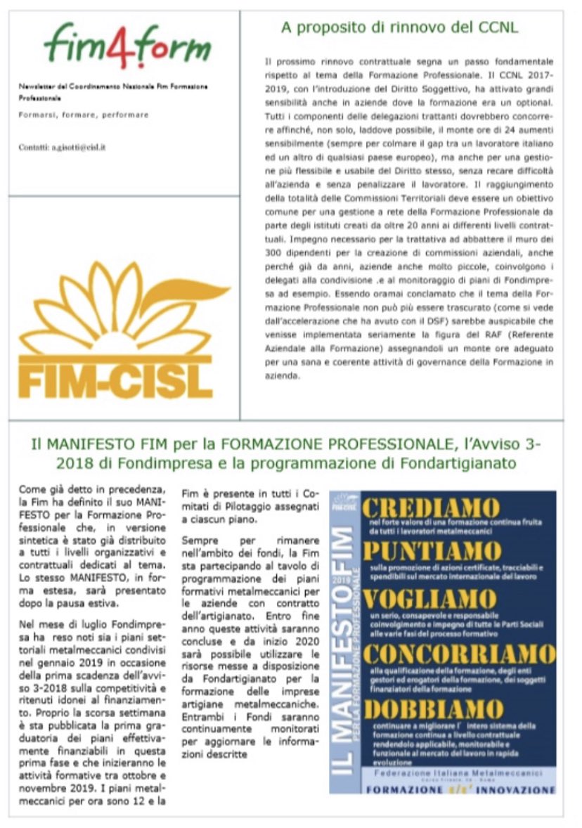 RewindFim's tweet photo. Verso un rinnovo contrattuale che valorizzi le intuizioni su formazione professionale degli ultimi CCNL #DirittoSoggettivo quale strumento propulsore di tante buone prassi e di una ampia copertura per diffondere la cultura della formazione continua nelle aziende metalmeccaniche https://t.co/0hgJVgS7aZ