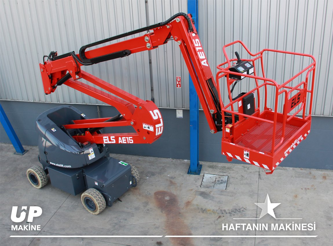 HAFTANIN MAKİNESİ; ELS Lift AE15!
15 m Çalışma Yüksekliği
8.65 m Yatay Erişim
1.52 m Genişlik