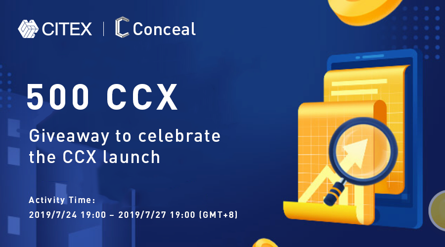 Contest: To celebrate the launch of <a href="/ConcealNetwork/">Conceal.Network</a>, we are giving away 500 $CCX (worth $350) to 5 lucky winners. 🎉🎉

Complete this:👇

1. Like+RT+Follow
2. Join our TG: (t.me/CITEX_EN) 
3. Tag 3 friends

#giveaway #contest #alert
