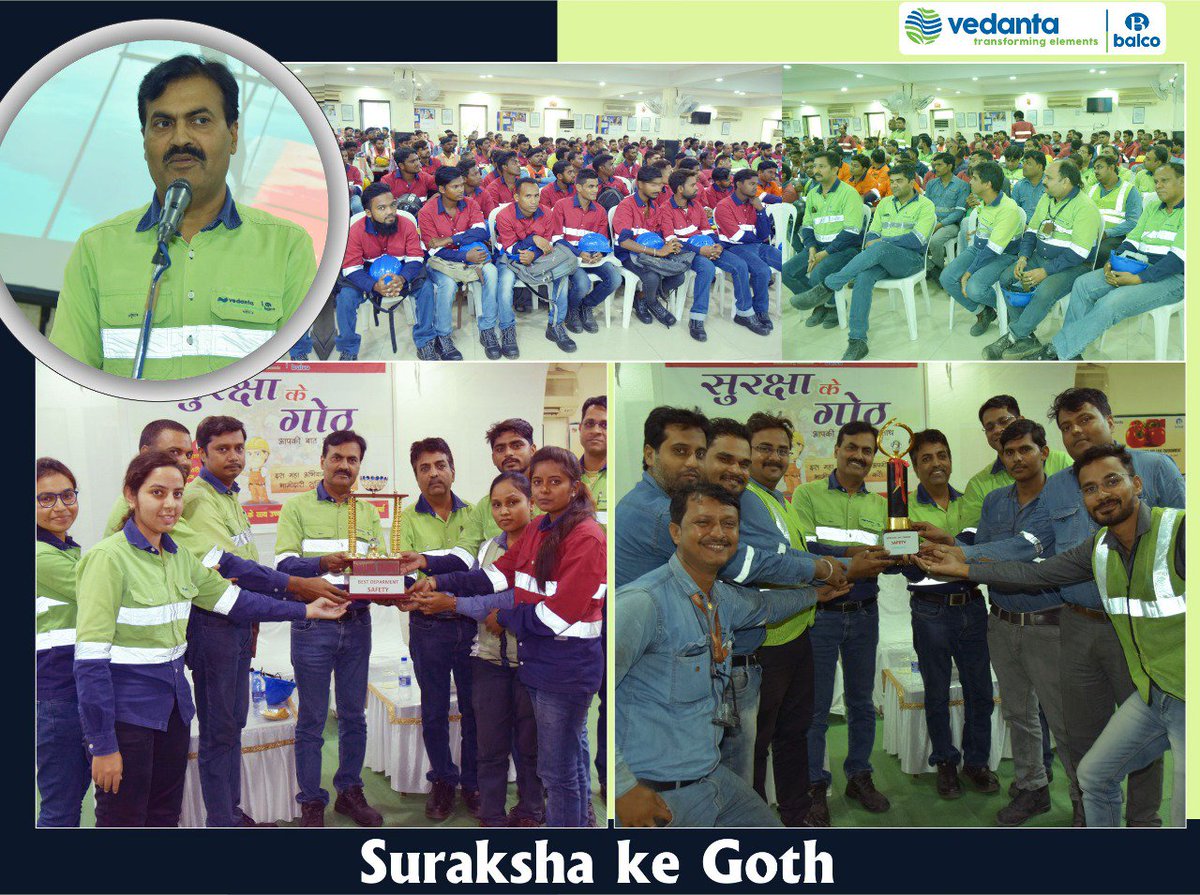 Balco_India's tweet photo. Safety interaction session ‘Suraksha Ke Goth’ was organised by Metal Safety Team to establish connection with the employees working in metal business and to listen to #safety concerns of employees. 300+ employees attended the session.
#BalcoConnect #Balco #Vedanta https://t.co/HKymxSqy0c