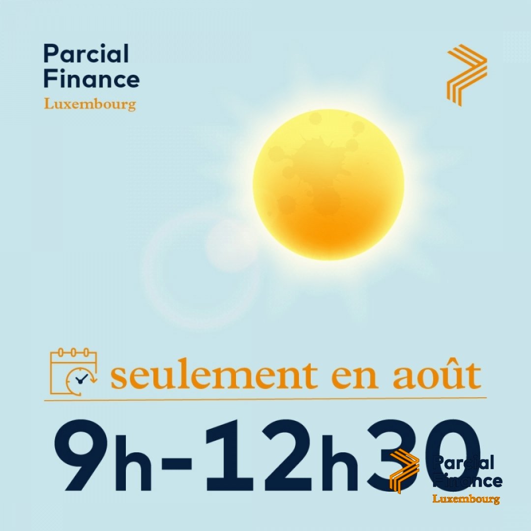 ParcialfinanceL's tweet photo. Durant le mois d'août, la plupart de nos conseillers étant en vacances, notre bureau sera ouvert uniquement le matin.

Merci pour votre compréhension.

___

Durante o mês de agosto, devido à maioria dos nossos conselheiros estarem de férias, o nosso escritório estará aberto apena https://t.co/yjbx0QkFtq