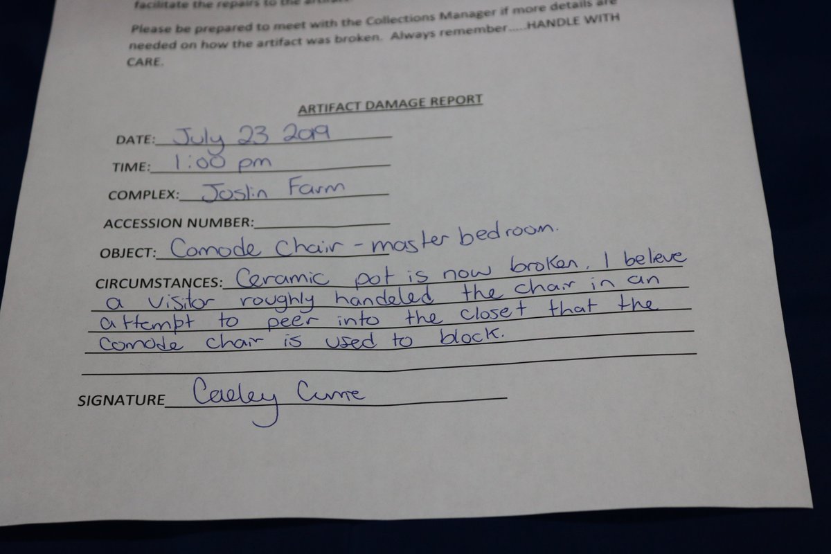 First damage for the week.  Staff are trained well on how to fill out damage reports. Now to repair or replace?