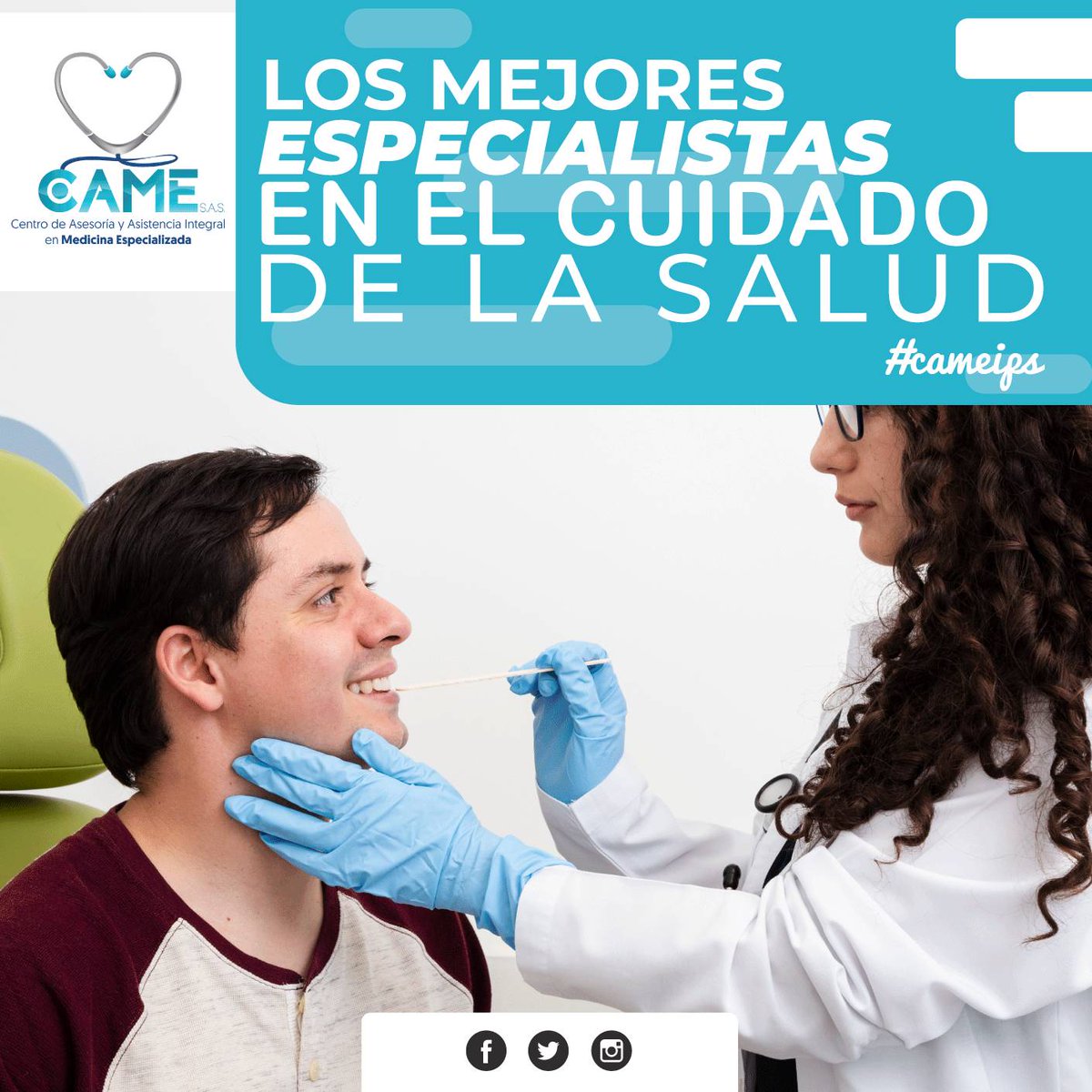 CameIps's tweet photo. La mejor atención en salud la recibes en tu CAME Ips #cameips #atenciondecalidad #especialistas https://t.co/yDUKWBeqF6