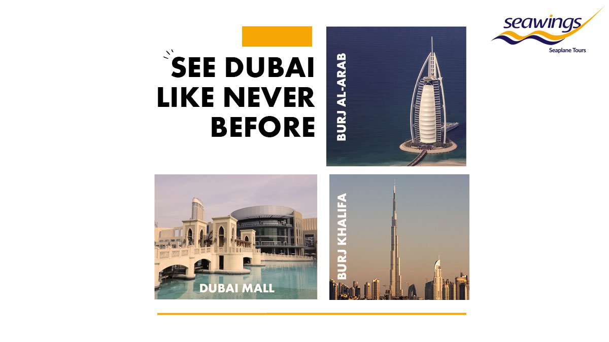 Be it the world's only 7-star hotel or the world's largest shopping mall, Dubai has it all. 
Enjoy splendid aerial views of this record breaking city with Seawings. 

For bookings: bit.ly/2XJGI3R

#UAEFacts #Seawings #SeawingsDubai #Dubai #VisitDubai #SeaplaneTour