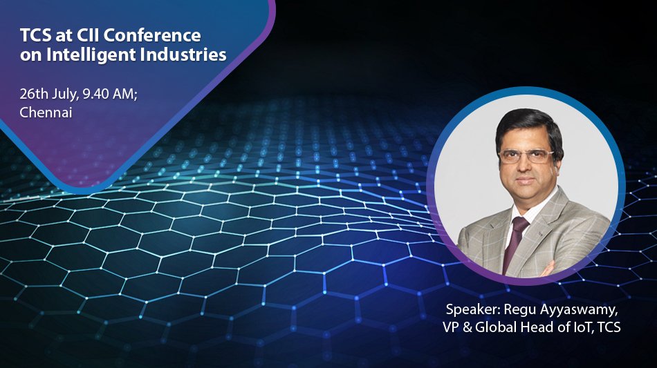 TCS's tweet photo. Our Global Head of #IoT, Reguraman Ayyaswamy will speak about #intelligentindustry ecosystem paving the way for an #autonomous world, at the upcoming CII Conference. Know more: https://t.co/qonEp6U8NV #Business4dot0 #AI #DigitalTransformation | @FollowCII https://t.co/V3VHt9xvgZ