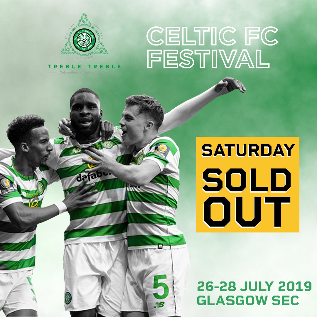 SATURDAY AT THE FESTIVAL SOLD OUT! 
But fear not – tickets are still available for First Team Friday and Sunday of the highly anticipated event.
Visit celticfcfestival.com to book your place and find out more.