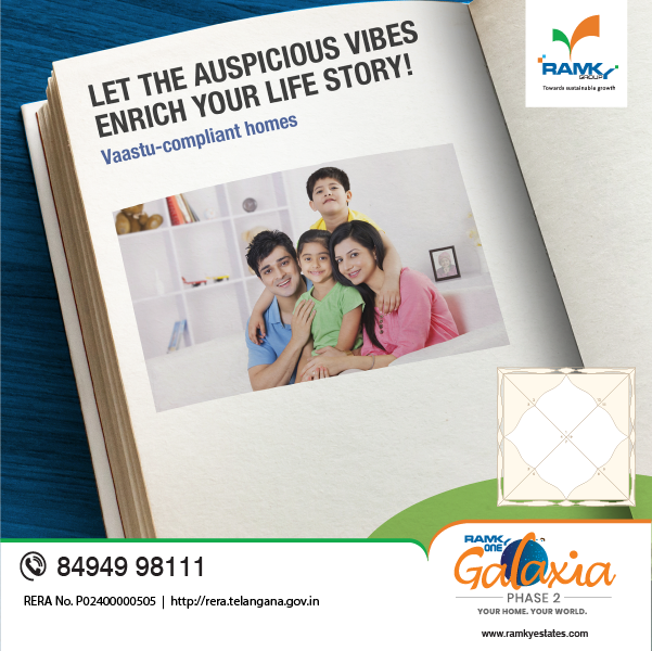 When #YourHomeIsHere at Phase 2 of #RamkyOneGalaxia in #Gachibowli #Hyderabad the #2BHK  & #3BHK  #apartments starting at Rs. 74L & Rs. 88L assure comfortable living spaces designed in compliance with the rules of Vaastu Shastra.
bit.ly/2IGnI2i