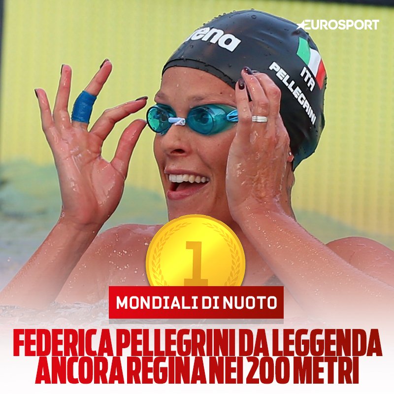 Federica Pellegrini è una leggenda infinita 😍

A 31 anni, trionfa nei 200 metri ai Mondiali: ottava medaglia consecutiva nella specialità e quarta d'oro 🥇🇮🇹

#Gwangju2019