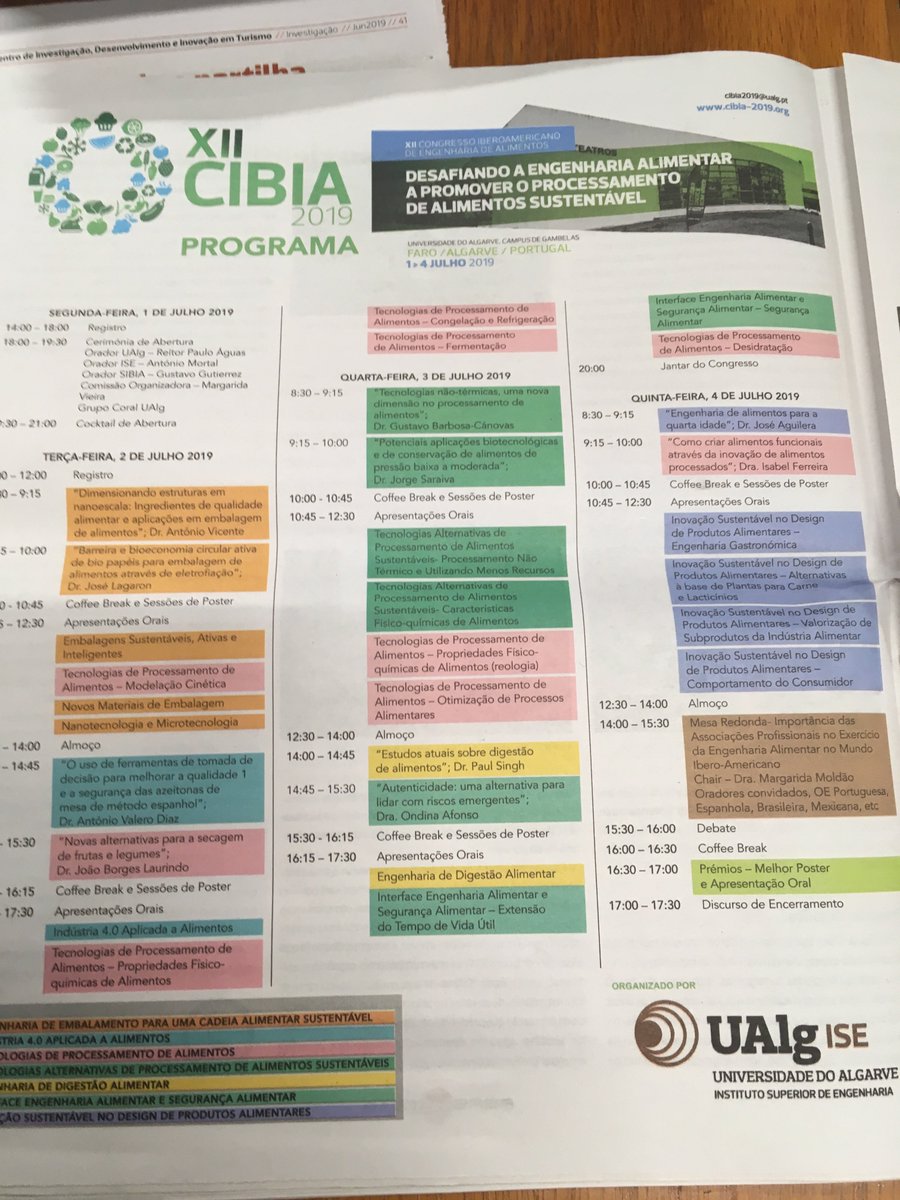 untappedevents's tweet photo. Reportagem na revista Perspectivas sobre o #CIBIA2019 -XII Congresso Iberoamericano de Engenharia de Alimentos
#UntappedEvents #ScientificEvents #EventosCientíficos #OrganizadorProfissionalCongressos #CongressosCientificos #Algarve #EngenhariaAlimentar #ProcessamentoAlimentar https://t.co/xxQld2N4mm