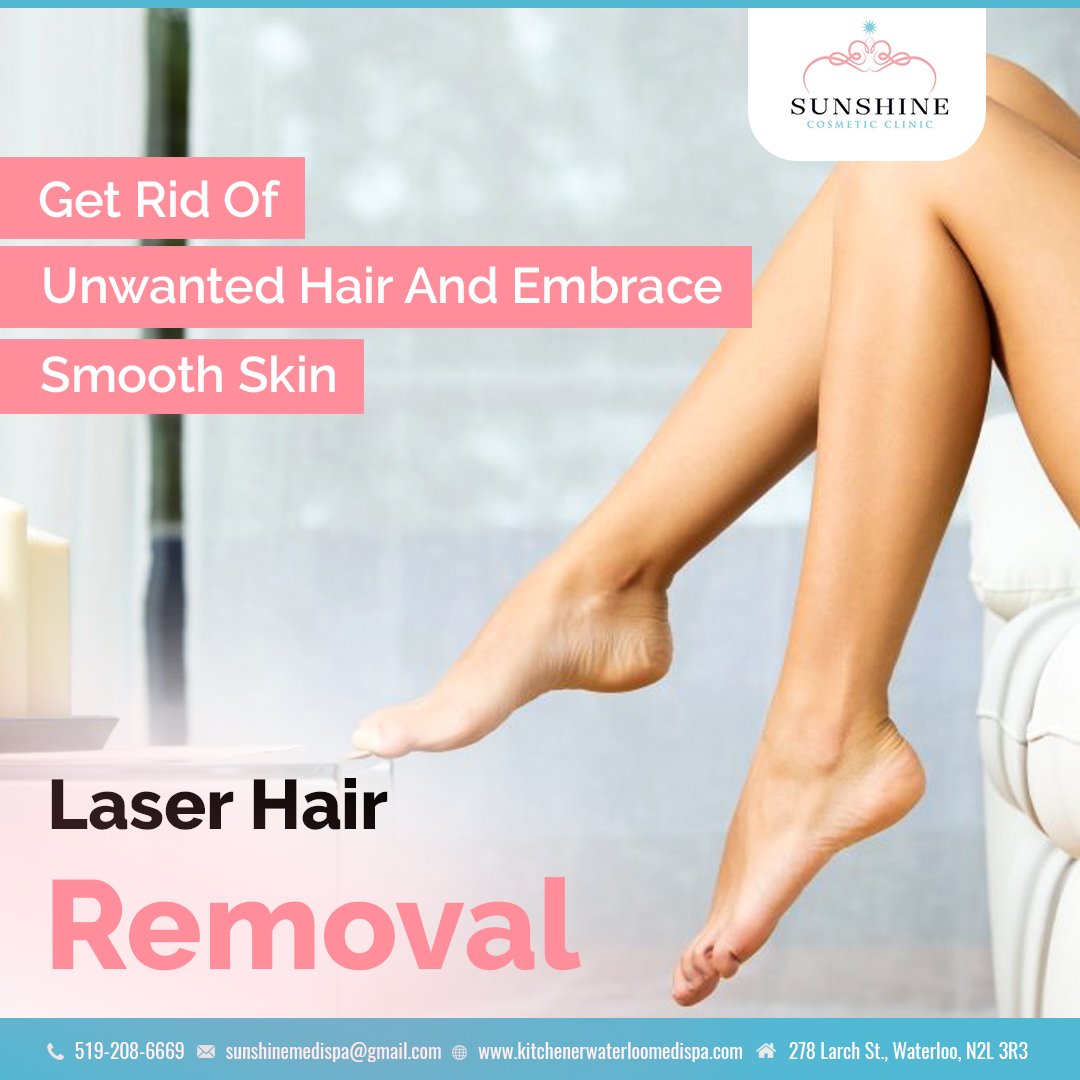 SunshineMediSpa's tweet photo. Get Rid Of Unwanted Hair And Embrace Smooth Skin By #Laser #Hair #Removal
Book your appointment now 519-208-6669 | 226-929-6609
Sunshine Cosmetic Clinic and Medi Spa in Kitchener Waterloo
#LaserHairRemoval #hairremoval #cleanskin #looking #youthful #beautiful #sunshinemedispa https://t.co/JZv0tNYnw1