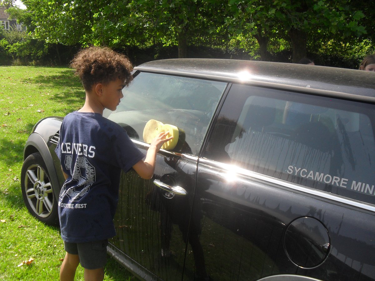 Highlees's tweet photo. The final tweet from our present Year 6. They completed their 70 things bookmark with a car wash of the teacher's cars. Thank you to those who let us wash them. #70things @hefedacademy @ElliotFndtn https://t.co/h76vt32EQ4