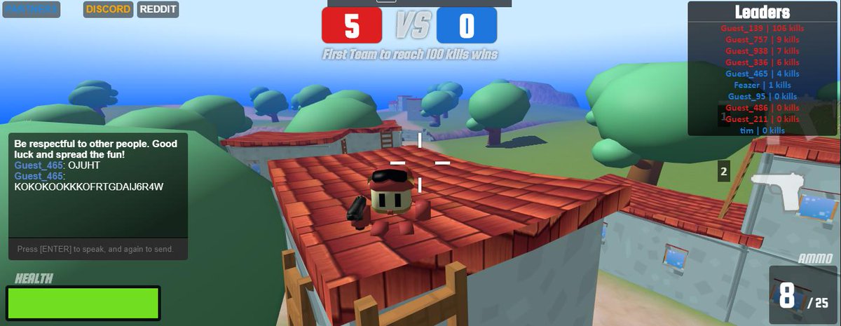 devMidgard's tweet image. Tried out gunborn.io yet? Just added ladders and multi-height buildings, for a more dynamic gameplay! More stuff coming daily :) #madewithjavascript Powered by @playcanvas #webgl