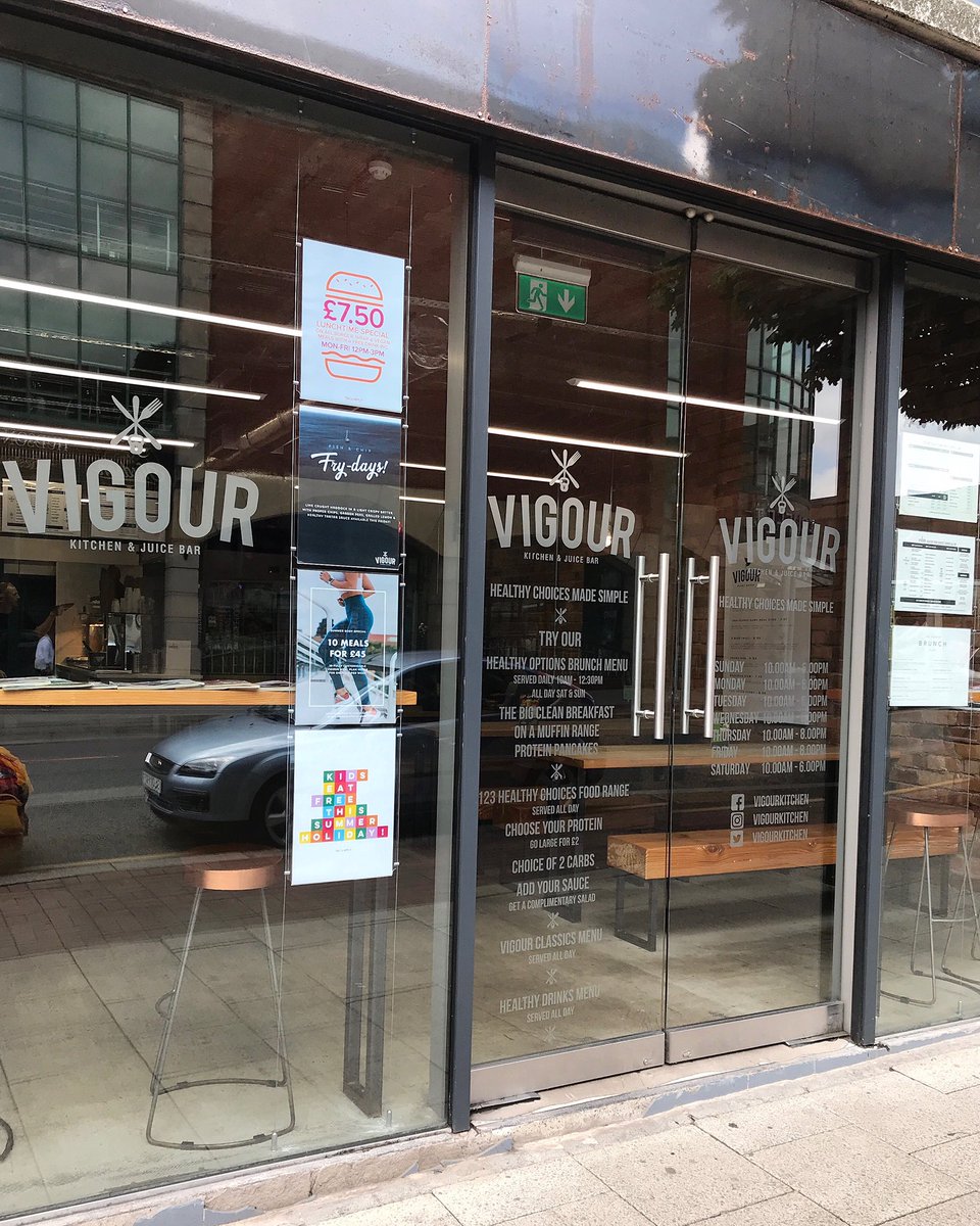 Loads of exclusive offers currently in store for a limited time only;

✅ KIDS EAT FREE
✅ 10 VIGOUR MEAL PLANS FOR £45
✅ ANY BURGER, WRAP OR VEGAN MEAL FOR £7.50 MONDAY TO FRIDAY

Plus many more, speak to a member of the team for more details.