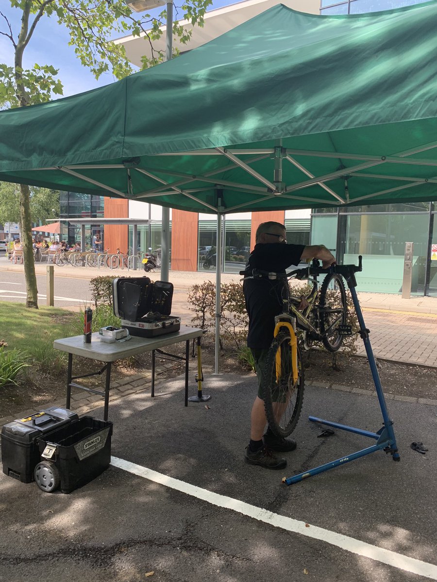 Our Bike mechanic hard at work!