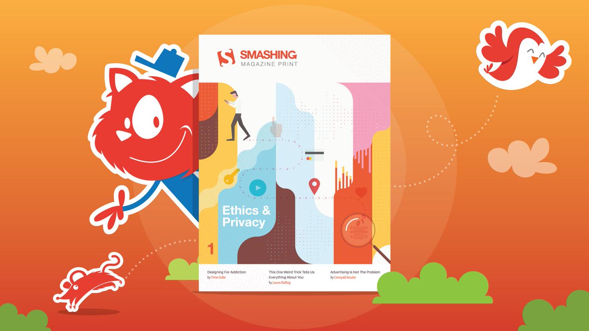 We wanted to create a printed magazine that hasn’t existed before. Now it’s here! 🏎💨

Issue 1: Privacy &amp; Ethics

🎯 Tracking
🥁 Advertising
🔖 Privacy law
⛺ Data protection
👶 Addictive UI
🔒 Security

🎉 Sample PDF
provide.smashingmagazine.com/eBooks/smashin…

🎪 Get Print
smashingmagazine.com/2019/07/smashi…
