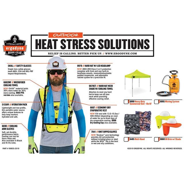 eSafetySupplies's tweet photo. Outdoor Heat Stress Solutions from Ergodyne. Stay cool working outdoor. #ergodyne #heat #stress #solutions #tent #watersprayer #heat #heatwave #cooling #staycool #hardhat #ess #sunglasses https://t.co/6k0rvV4oY7