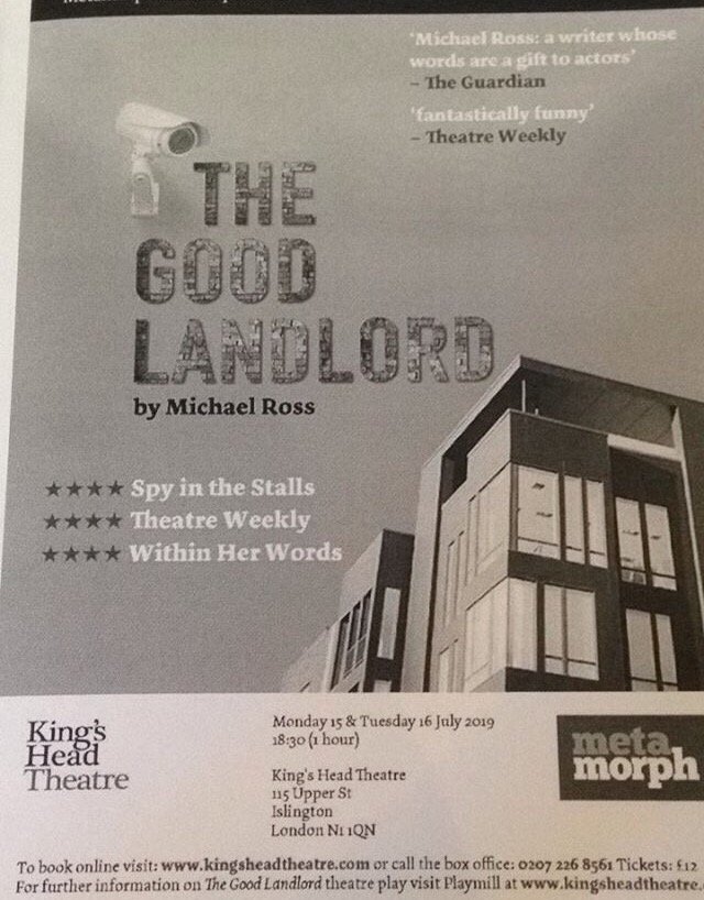 Lucinda Chaplin (@lucinda_chaplin) on Twitter photo Last week, I ventured to <a href="/KingsHeadThtr/">King's Head Theatre</a> to see <a href="/good_landlord/">‘The Good Landlord’ by Michael Ross</a> courtesy of <a href="/M_MorphTheatre/">Metamorph Theatre</a> - I was completely blown away by the action I saw unfold on stage and as it was only an hour long, I felt quite upset when the lights went down as I wanted it to go on for longer! (1/6) Last week, I ventured to <a href="/KingsHeadThtr/">King's Head Theatre</a> to see <a href="/good_landlord/">‘The Good Landlord’ by Michael Ross</a> courtesy of <a href="/M_MorphTheatre/">Metamorph Theatre</a> - I was completely blown away by the action I saw unfold on stage and as it was only an hour long, I felt quite upset when the lights went down as I wanted it to go on for longer! (1/6)