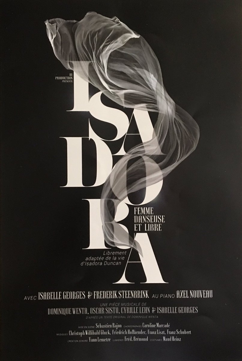 #isadoraduncan a sidéré le public de la #belleepoque par son audace et sa danse. Belle performance d’@Isa_Georges et @frederikcs dans #Isadora au #3soleils <a href="/avignonleoff/">welovevrs</a> pour ce spectacle qui associe chant et danse et raconte les joies et les affres de la création.