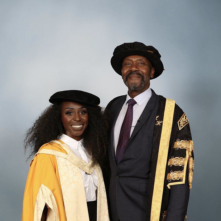 CONGRATULATIONS!
<a href="/lauramvula/">LAURA MVULA</a> - the acclaimed British singer and composer - has received an honorary doctorate from Birmingham City University, marking her outstanding contribution to music.